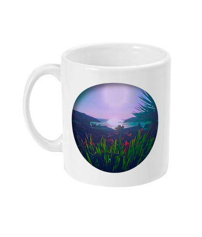 11oz Ceramic Mug -  Sunset Over The Bay. - Above the Coast