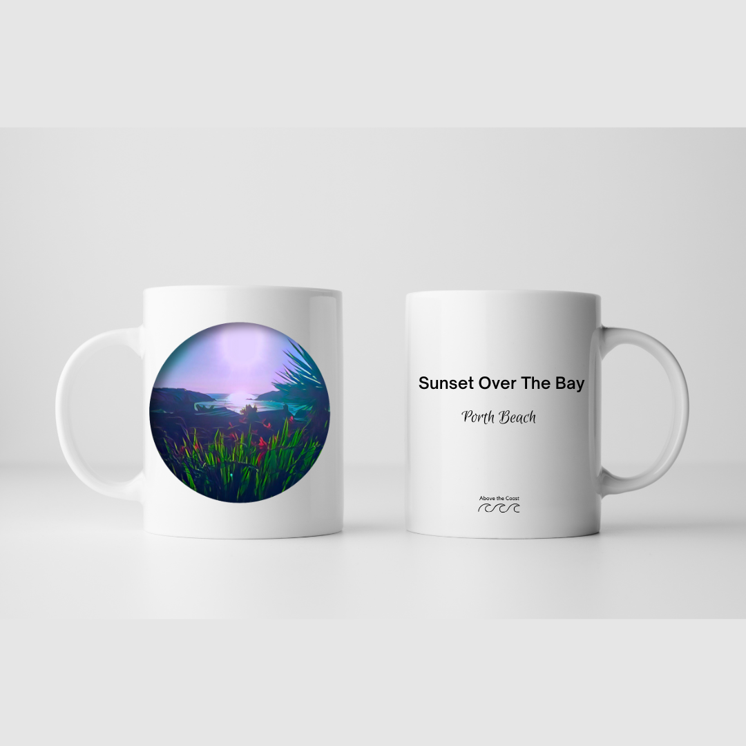 11oz Ceramic Mug -  Sunset Over The Bay. - Above the Coast