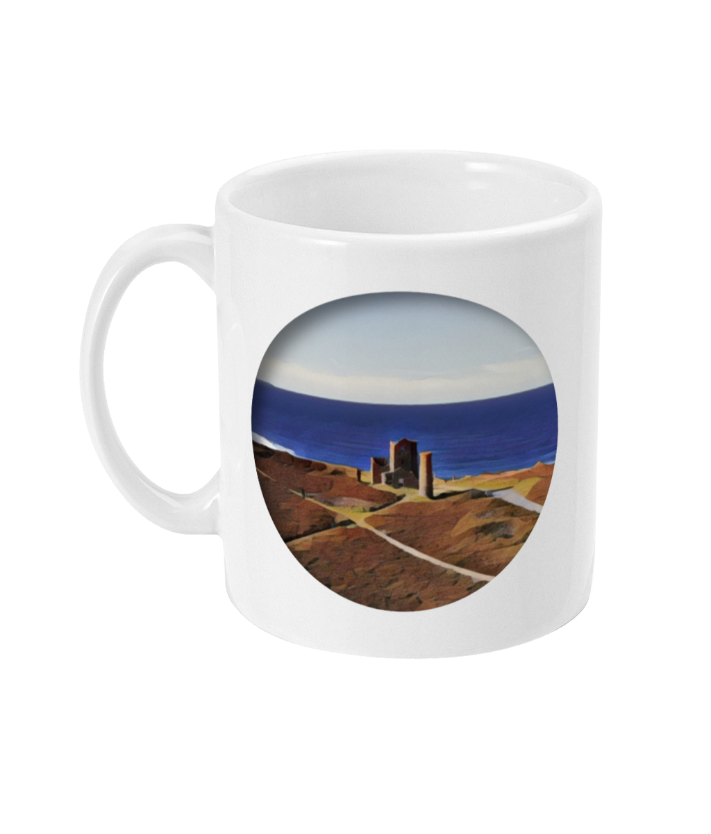 11oz Ceramic Mug - Tin Mines & Autumn Skies. - Above the Coast